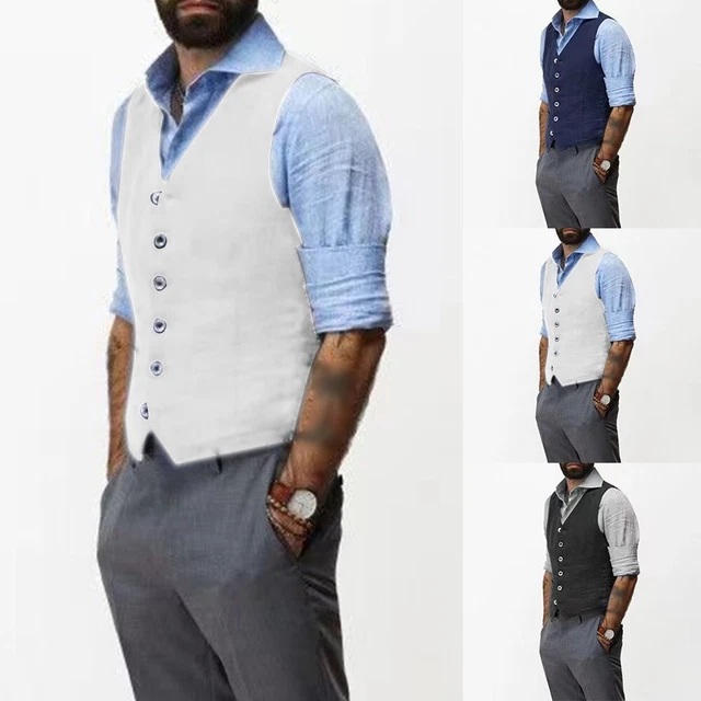 Elegante gilet estivo uomo formale business cappotto moda traspirante