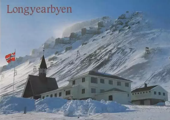 AK Spitzbergen Longyearbyen Die Kirche