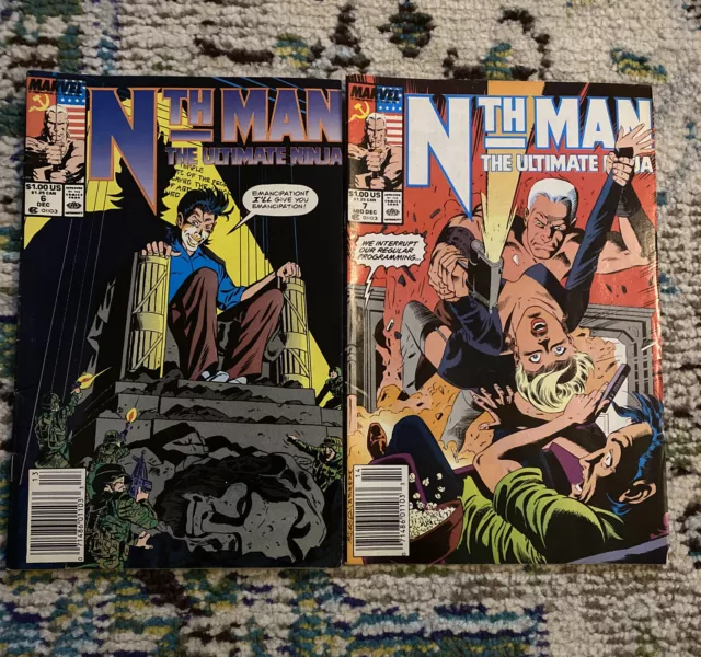 Nth Man #'s 6 And 7 (1989-1990) The Ultimate Ninja Marvel Comics Lot Run of 5