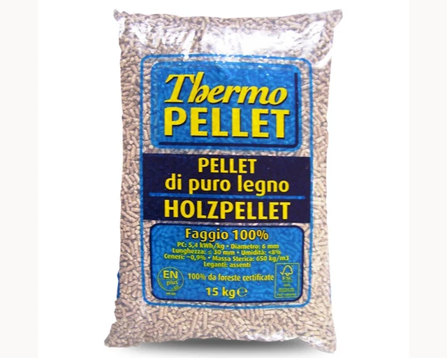 Pellet Di Abete My Wood Certificato A1 - Sacco Da 15kg, Bianco Latte, Slovacchio - Foto 9