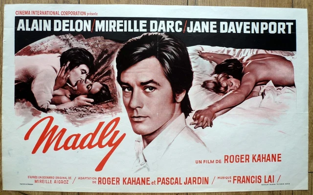 belgian poster MADLY, ALAIN DELON, MIREILLE DARC, VALENTINA CORTESE