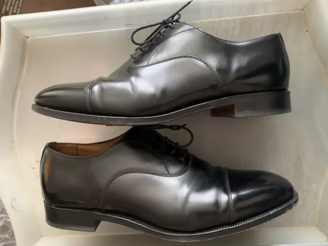 ALFRED SARGENT EPSOM Black Leather Oxford Toe Formal Dress Shoes