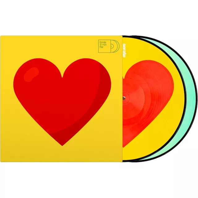 Serato - Emoji "Donut/Heart" 2x12" Picture Control Vinyl Yellow / Mint