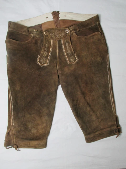 Spieth & Wensky Germania Uomo Pelle Pantaloni Costume 60 XXL Wild Blocco Antico