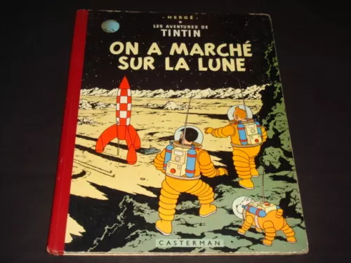 Herge Tintin  On A Marche Sur La Lune Eo B11 1954 Pelliculée Rare