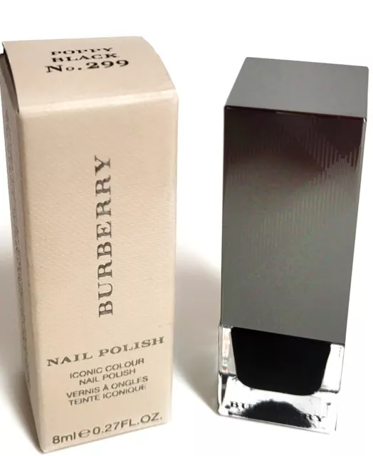 Burberry Beauty Iconic Colour Nail Polish Poppy Black 299 High Gloss New in Box