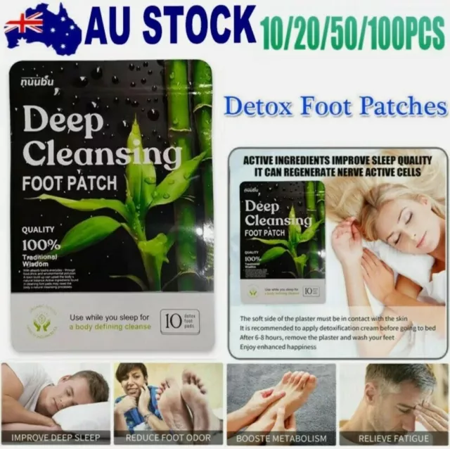 Up to 300x Nuubu Detox Foot Patches Pads Natural Toxin Removal Sticky Adhesive