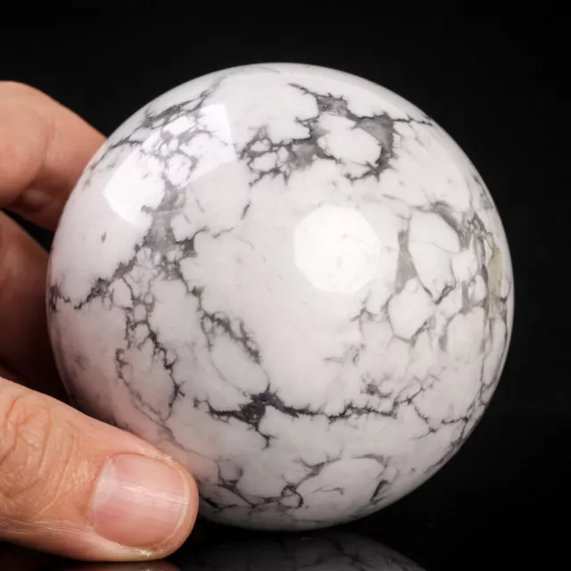 552g71mm Large Natural Howlite Quartz Crystal Sphere Healing Ball Chakra Decor