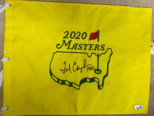 FRED COUPLES Signed AUTO 2020 Masters Flag Beckett Authenticated Augusta PGA