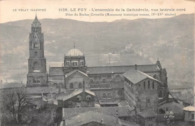 LE PUY - l'ensemble de la Cathédrale, vue latérale nord - Le Velay illustré