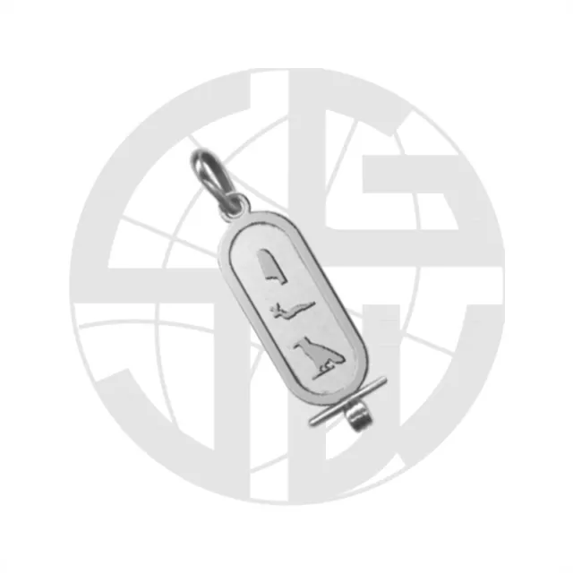 925 Silver handmade One-Sided Cartouche in Hieroglyph, Arabic or English Size-1