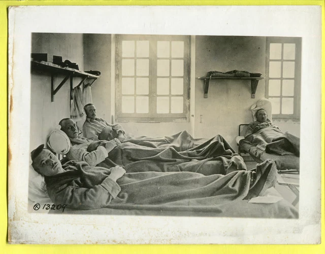 1918 France Army Officers Convalescent Ward Hospital No. 2 Baccarat Orig. Photo