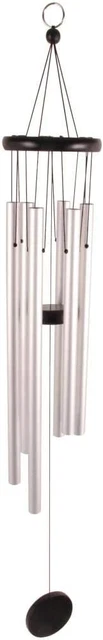 Campanas de metal Esschert Design Wv12 77 x 13 x 13 cm - plateadas