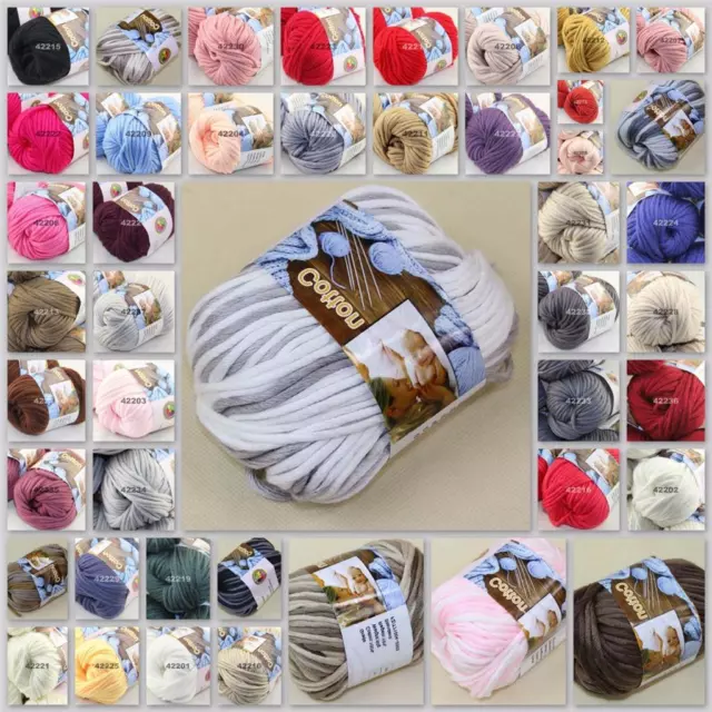 Sale New 1 BallX50g Special Thick Chunky 100% Cotton HAND Knitting Yarn Colorful