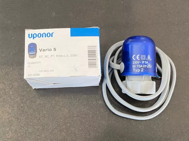 Uponor Vario S **NEU** - Stellantrieb/ Thermoantrieb - ST, NC, FT, M30x1,5, 230V