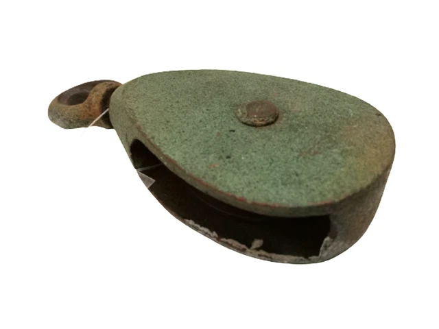 VINTAGE Marine BRASS PULLEY - Marine Hardware - FROM SHIP SALVAGE (1354)
