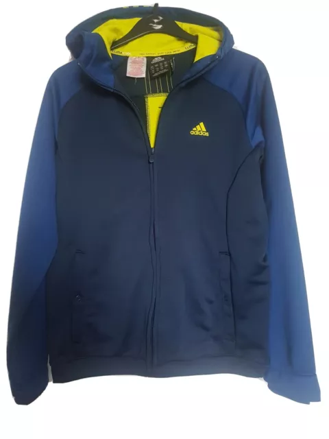 Top tuta/giacca/felpa con cappuccio blu Adidas climacool ragazzi 13-14 in perfette condizioni