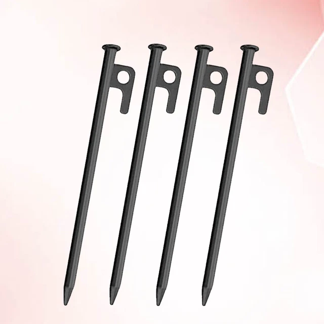 4 pz fedi da tenda in sabbia aringhe da campeggio resistenti black