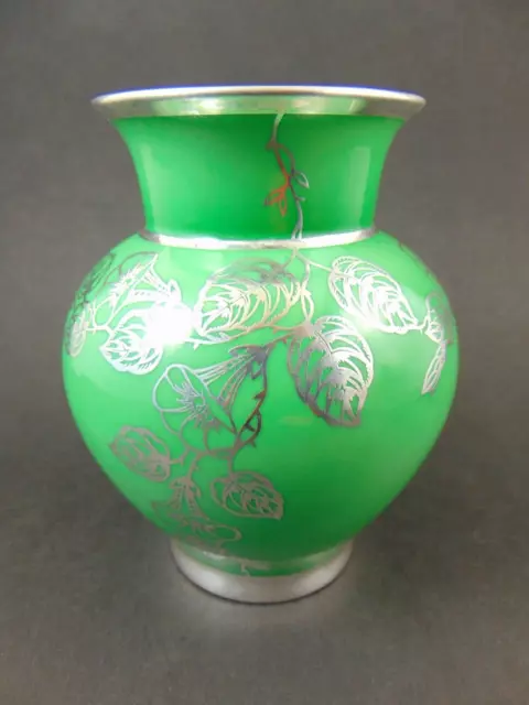 Silberoverlay Vase Thomas Silberporzellanmanufaktur Plüderhausen Manfred Veyhl