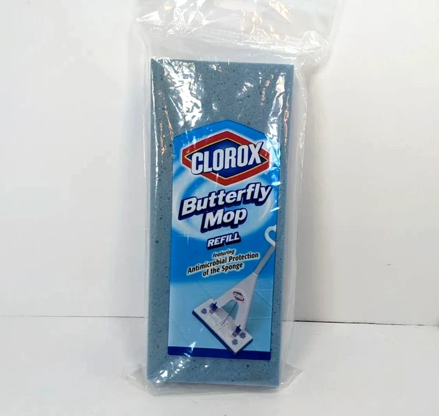 CLOROX BUTTERFLY MOP Refill Push Button Replacement Antimicrobial