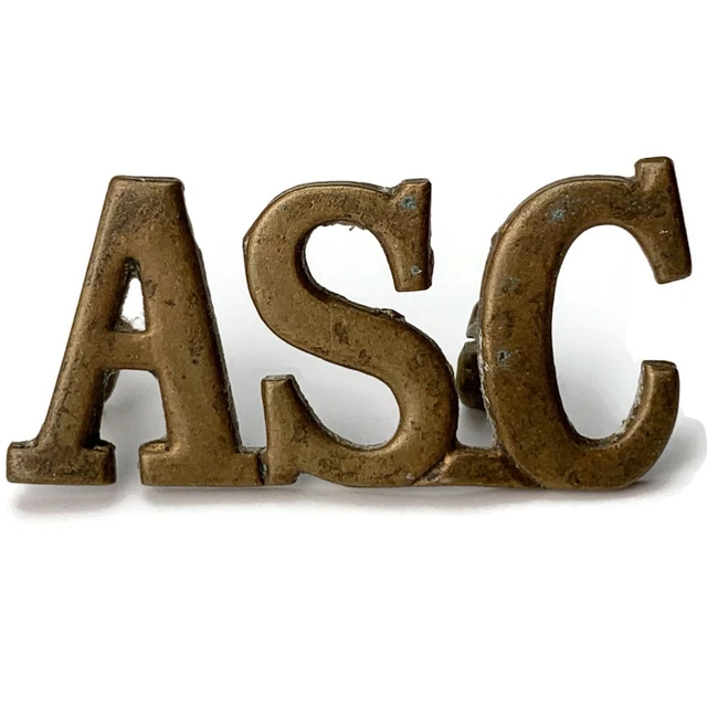 ORIGINAL WW1 ARMY Service Corps ASC Shoulder Title Badge £9.99 ...