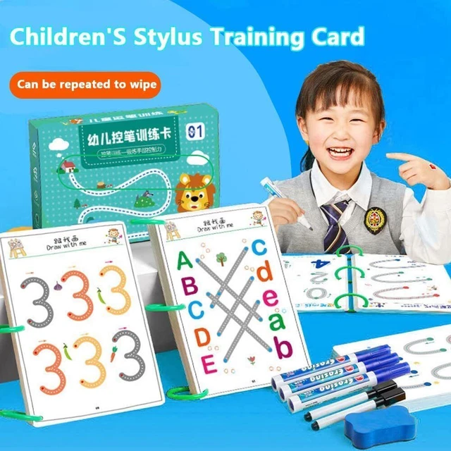 Writing Book Magical Tracing Workbook Set Letter Practice Drawing Book for Kids