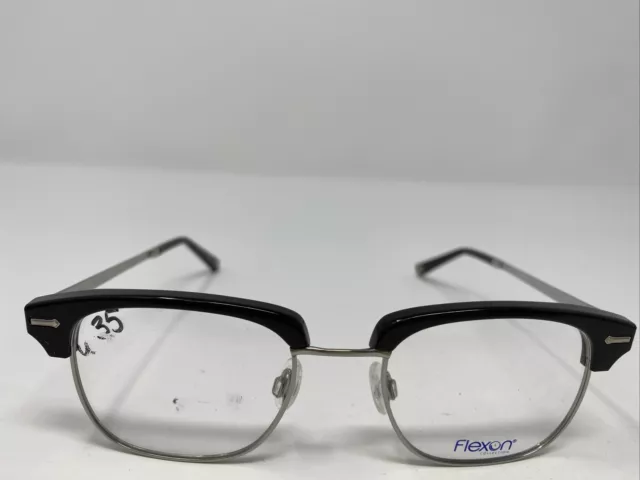Flexon Eyeglasses Frame Prosper 001 49-20-140 Black/Silver Full Rim Qt41