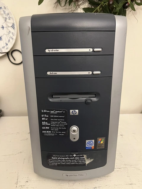 HP Pavilion 753n Intel Pentium 4 2.53Ghz 512MB Ram 160GB HDD Windows XP SP3