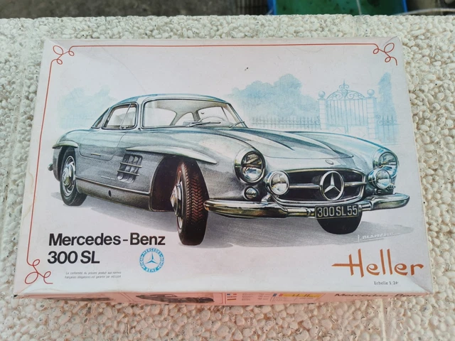 Maquette Mercedes 300 SL Heller échelle 1/24 - Montée, Occasion - Modèle Voiture