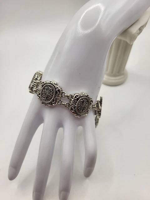Chaîne En Argent Massif 925 Vintage - 34,76g - Bijou Ancien Authentique - Sans Marque