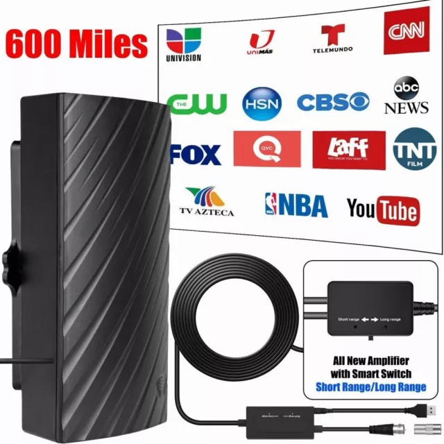 5600 Miles Digital TV Antenna HDTV Amplified 4K 1080P Waterproof Outdoor Indoor