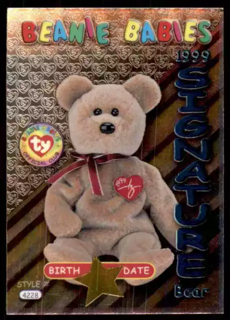 1999 Beanie Babies Series II Birthday And Rookie Teal 99 Signature Bear #32