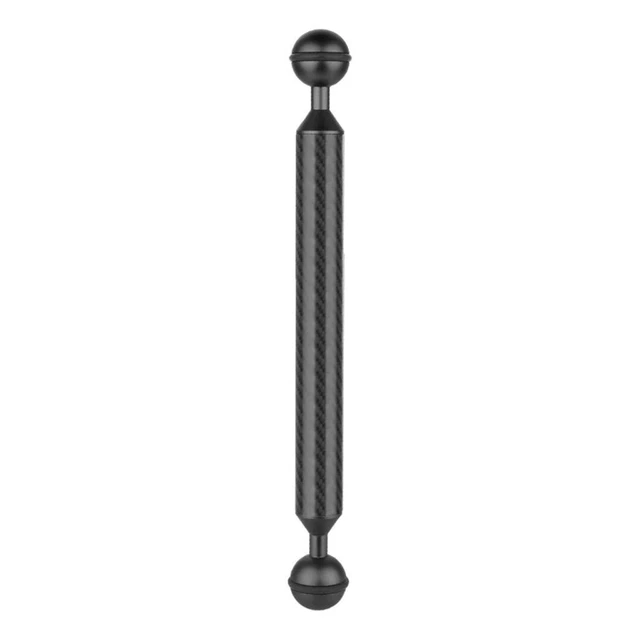 Double Ball Head 20.8mm 9"Buoyancy Arm for Underwater Diving Photograp Black