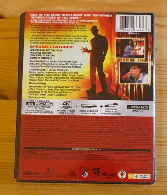 A NIGHTMARE ON Elm Street 4K UHD Bluray Limited Edition