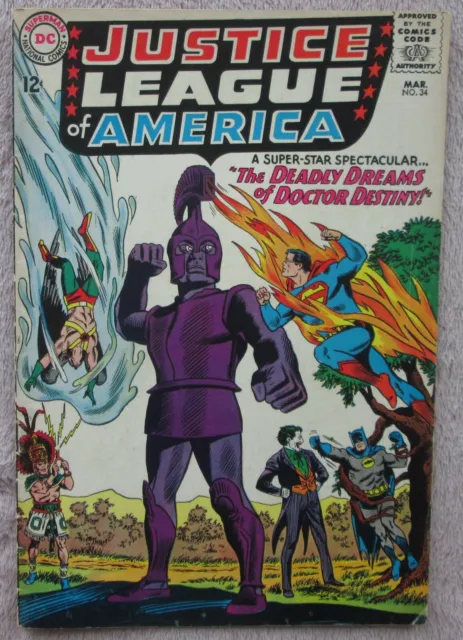 Justice League of America #34 (DC, 1965).  Joker cover.