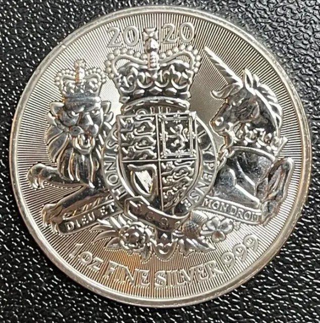 2020 queens beast 1oz Silver Sovereign  Bu.