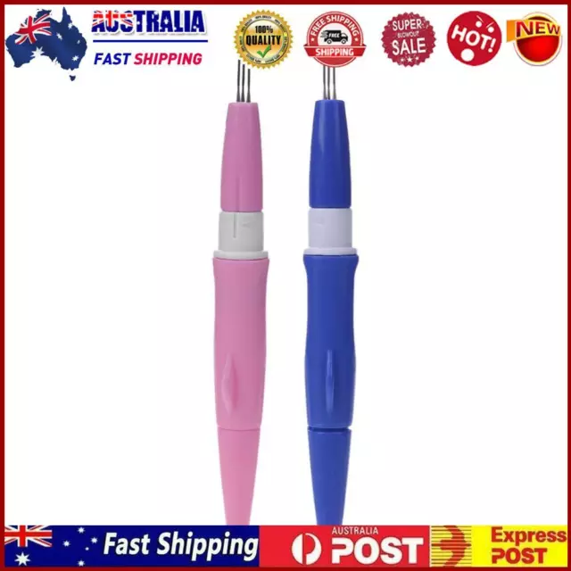 Needle Embroidery Punch Pen with 3 Needles Portable for DIY Patchwork and Craft