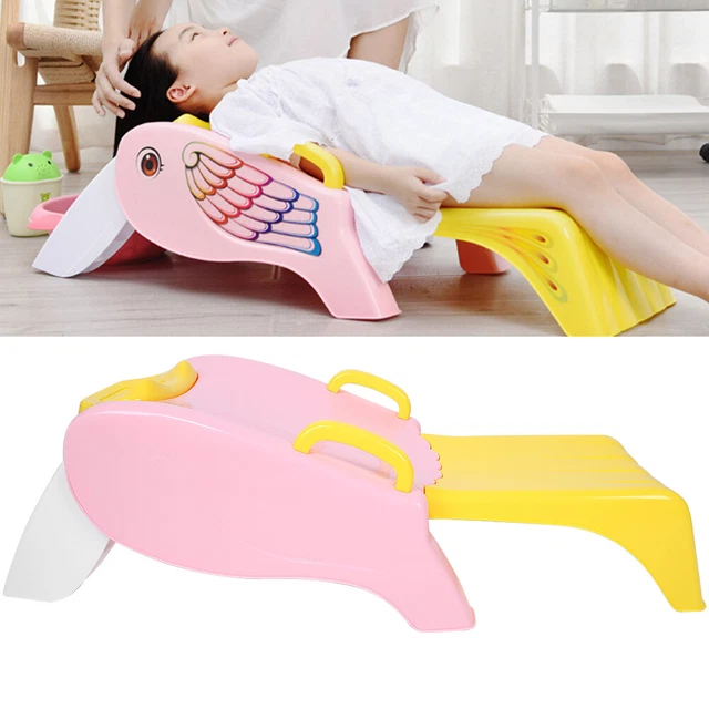 Silla de champú plegable ajustable silla de champú peluquería baño uso niños y