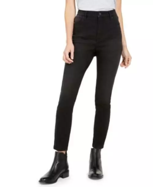 MSRP $70 Calvin Klein Jeans High-Waisted Skinny Jeans Black Wash Size 31