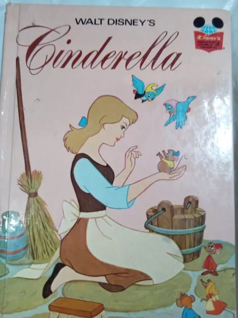 Walt Disney 1974 Cinderella Disney’s Wonderful World of Reading Hardcover Book
