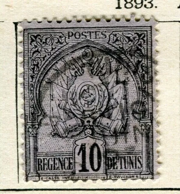 TUNISIA; Early 1893 classic issue fine used 10c. value