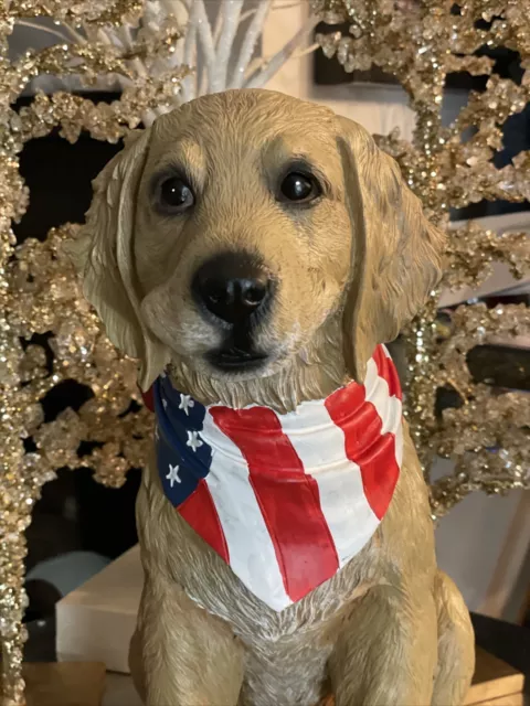 Martha Stewart 14” Tall 4th Of July Resin Dog Patriotic Figurine Decor 3
