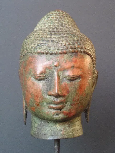 Tête de Bouddha en Bronze, Indonésie