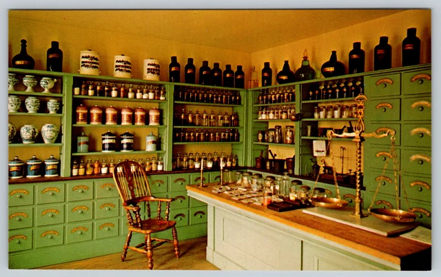 c1960s Apothecary Shop Dr. Ephraim McDowell House Danville KY Vintage Postcard