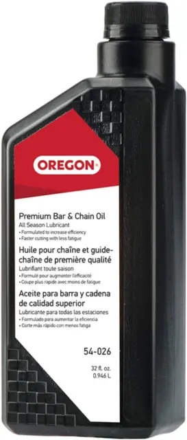 Chainsaw 54-026 Premium Bar Chain Oil Lubricant 1 Quart Bottle 32 Fl.Oz / 946 M