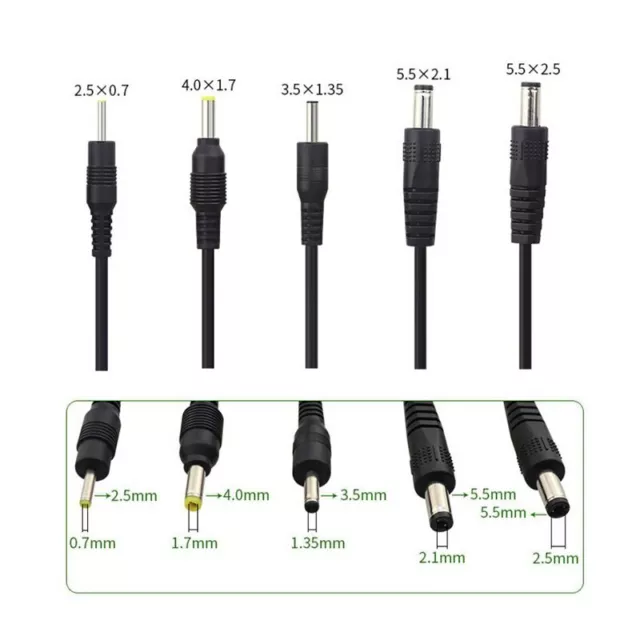 1x USB A Male Port to 2.5mm-5.5mm 5V DC Barrel Jack Power Cable Connector Cord