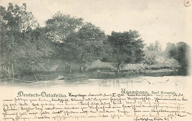 AK Deutsch-Ostafrika DOA  Usambara,Dorf Kwassigi gelaufen TANGA  1900