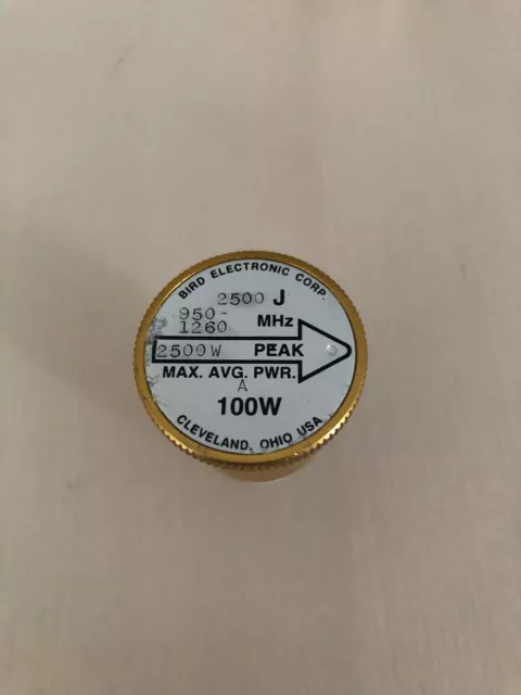 !sale! BIRD Thruline Wattmeter Element Slug 100W  2500J PEAK 950-1260mHz