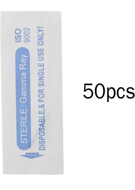 Agujas para tatuaje de cejas 50 quilates desechables de un solo uso. Sellado individualmente. 7R Tatt