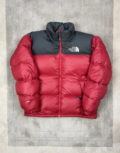 The North Face nuptse puffer jacket Red and Charcoal Grey puffer Jacket Men’s M